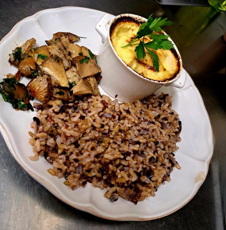 Cassolette de Poisson, Pleurotes Poelees et Riz Tricolore_PhilosOeuf